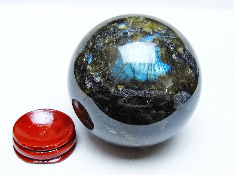 ラブラドライト 丸玉 72mm スフィア 一点物 151-9194 【sold out】