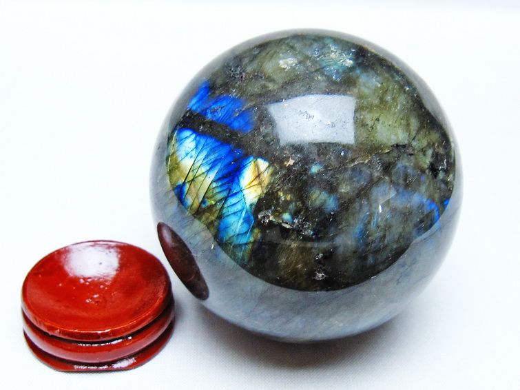 ラブラドライト 丸玉 69mm スフィア 一点物 151-9199 【sold out】