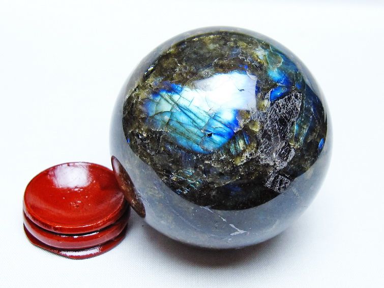 ラブラドライト 丸玉 67mm スフィア 一点物 151-9200