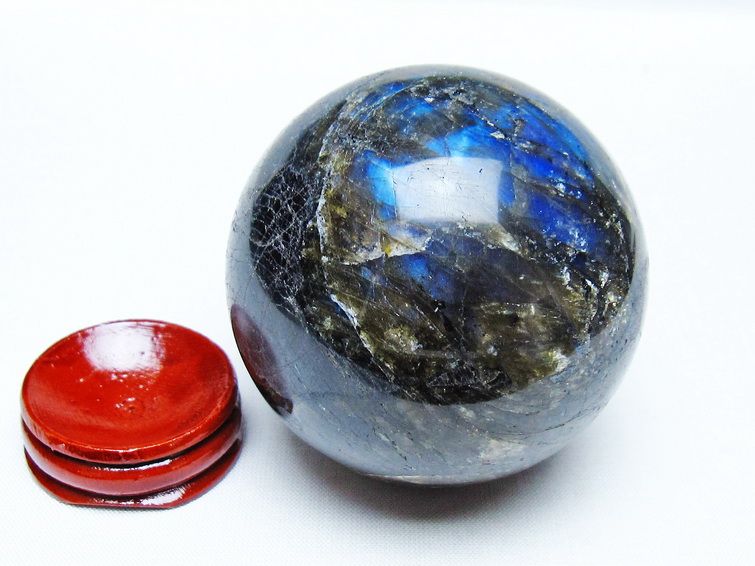 ラブラドライト 丸玉 63mm スフィア 一点物 151-9205 [sold out]