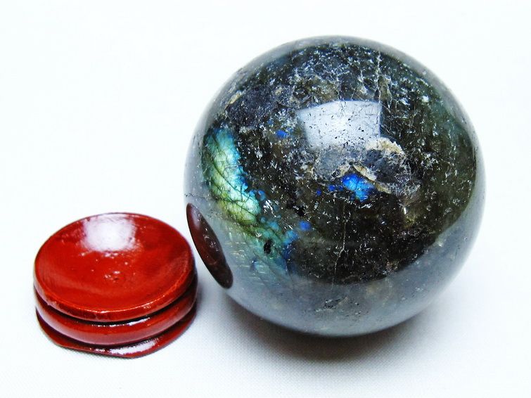 ラブラドライト 丸玉 60mm スフィア 一点物 151-9208