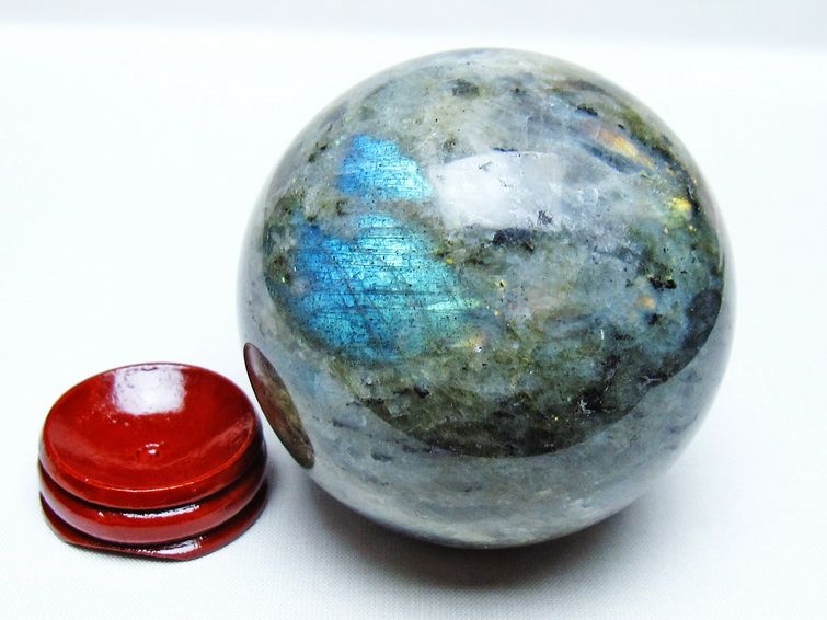 ラブラドライト 丸玉 71mm スフィア 一点物 151-9215 【sold out】