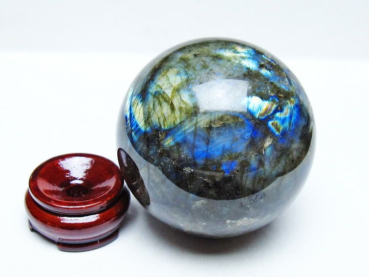 ラブラドライト 丸玉 86mm スフィア 一点物 151-9216 [sold out]