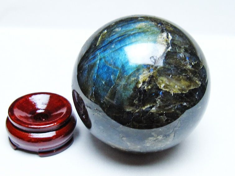 ラブラドライト 丸玉 87mm スフィア 一点物 151-9219 [sold out]