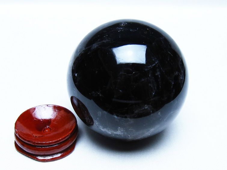 モリオン 黒水晶 丸玉 64mm スフィア 一点物 151-9221 [sold out]