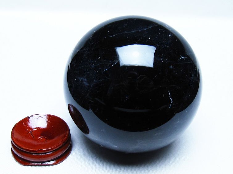 モリオン 黒水晶 丸玉 76mm スフィア 一点物 151-9235 [sold out]