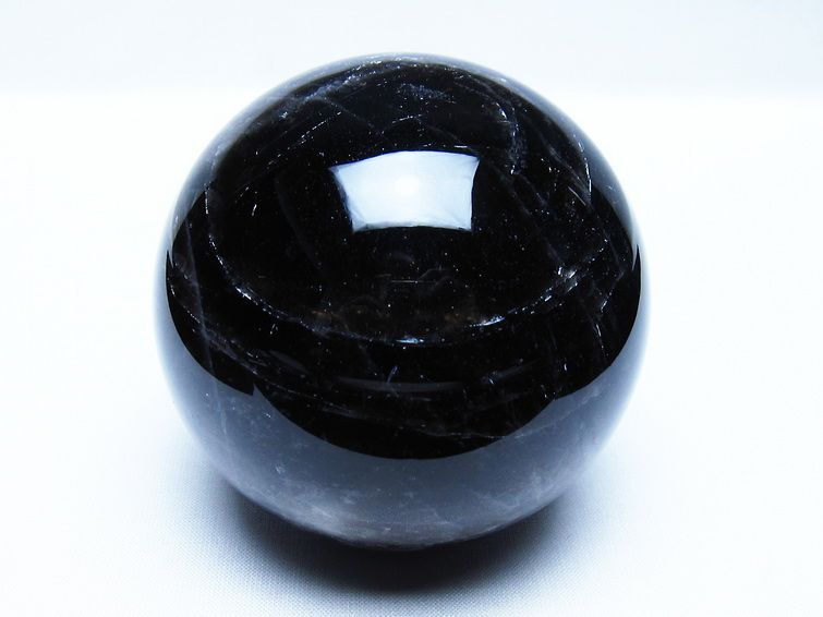 モリオン 黒水晶 丸玉 77mm スフィア 一点物 151-9237 【sold out】