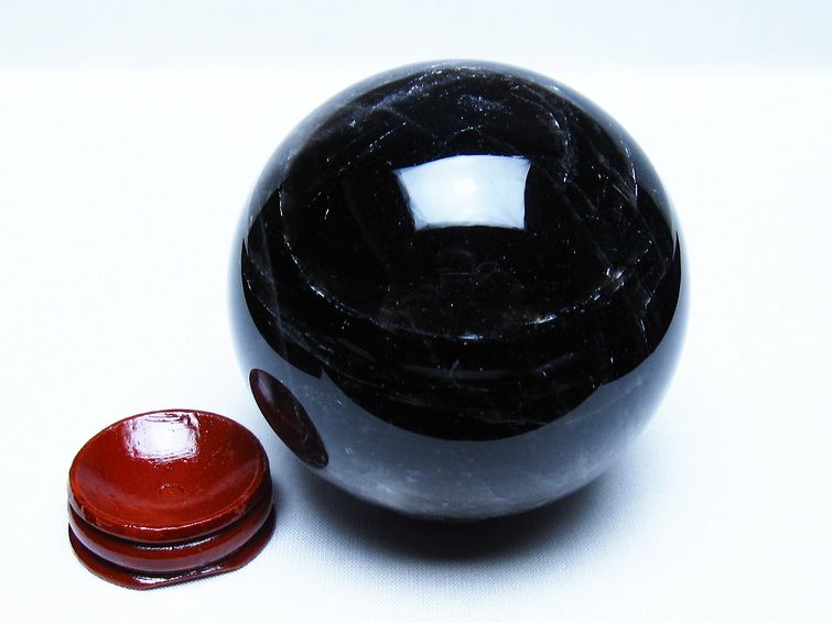 モリオン 黒水晶 丸玉 77mm スフィア 一点物 151-9237 【sold out】