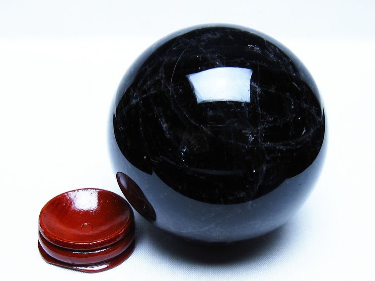モリオン 黒水晶 丸玉 77mm スフィア 一点物 151-9238 [sold out]