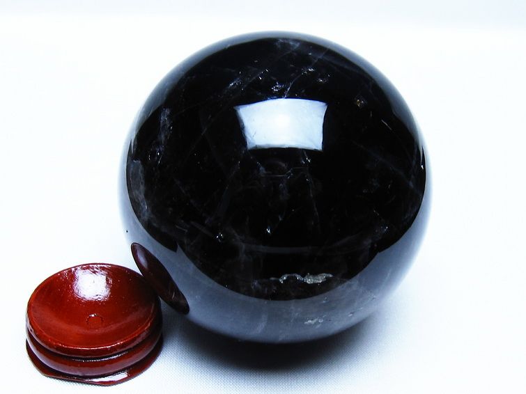モリオン 黒水晶 丸玉 78mm スフィア 一点物 151-9239 [sold out]