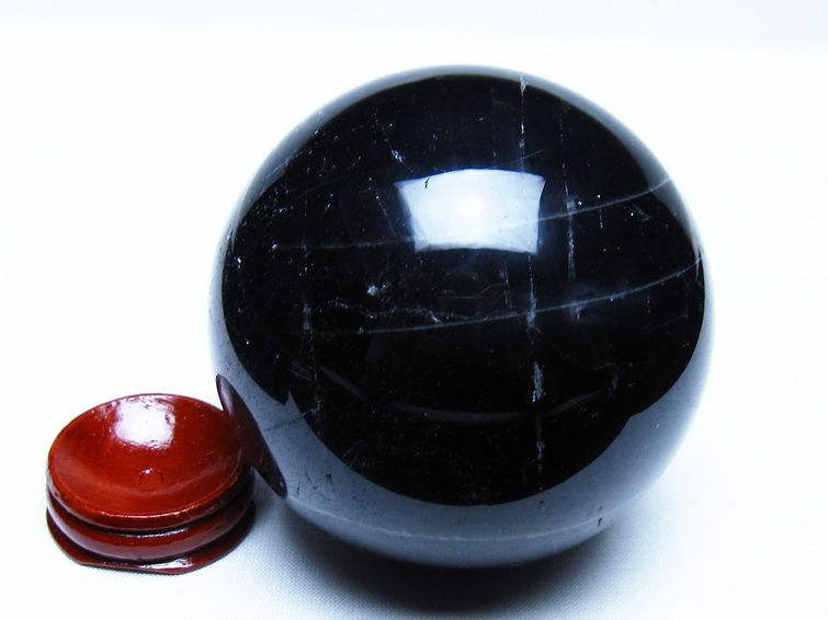 モリオン 黒水晶 丸玉 78mm スフィア 一点物 151-9243 【sold out】