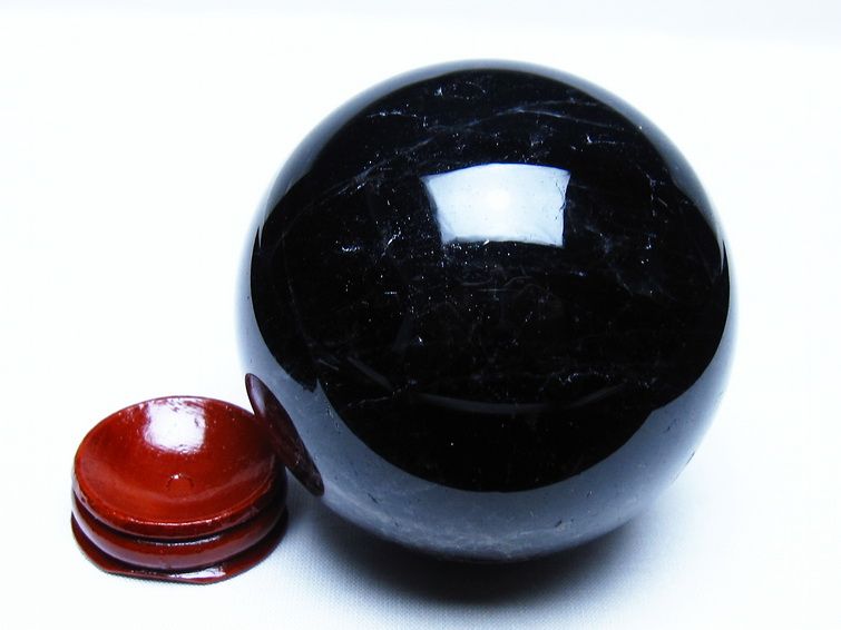 モリオン 黒水晶 丸玉 76mm スフィア 一点物 151-9245[sold out]