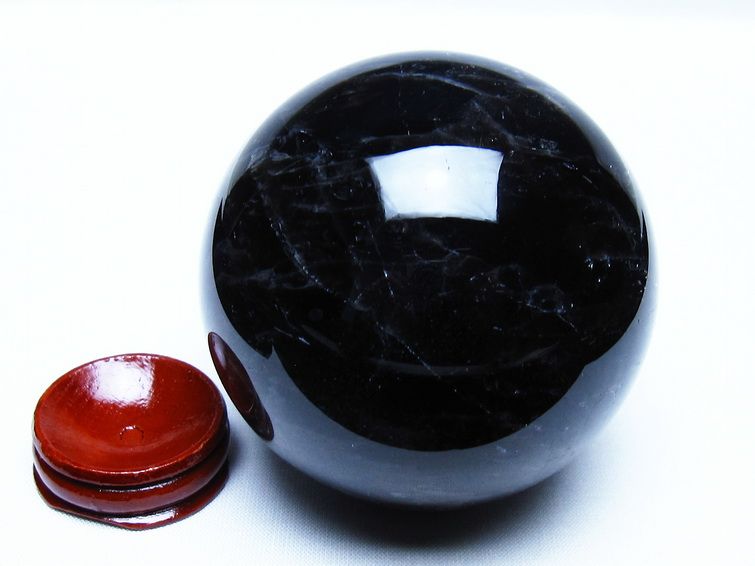 モリオン 黒水晶 丸玉 75mm スフィア 一点物 151-9246[sold out]