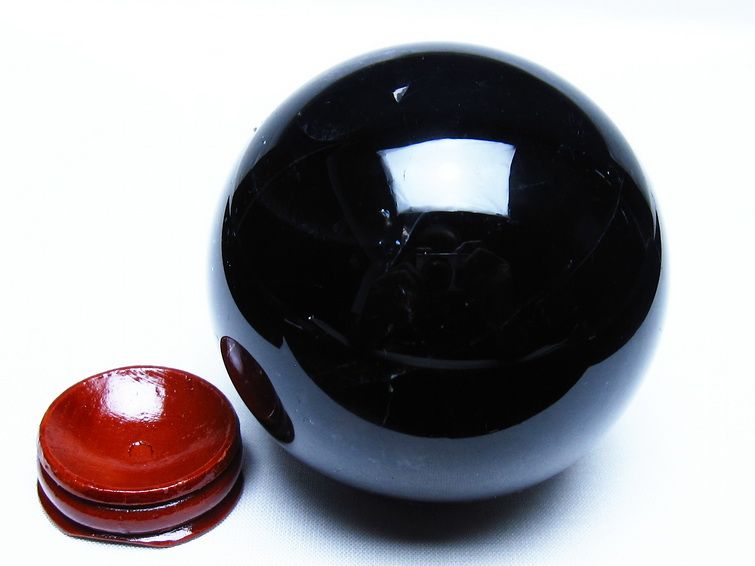 モリオン 黒水晶 丸玉 75mm スフィア 一点物 151-9247 [sold out]