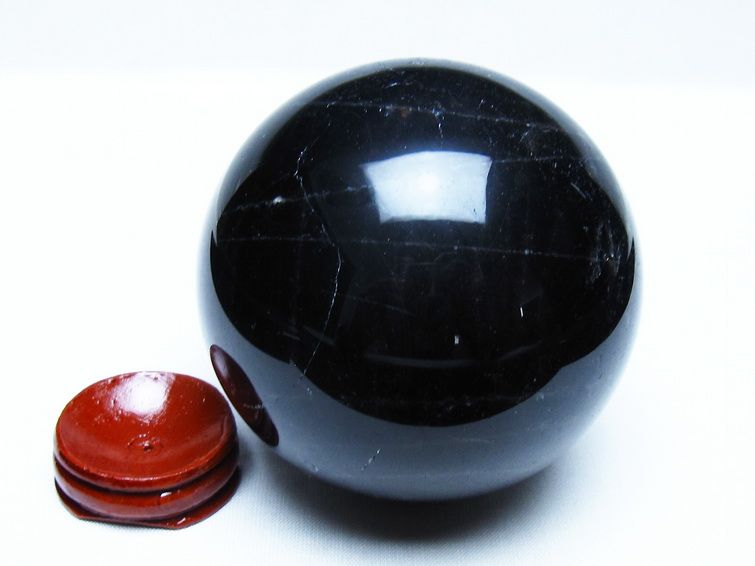 モリオン 黒水晶 丸玉 80mm スフィア 一点物 151-9268