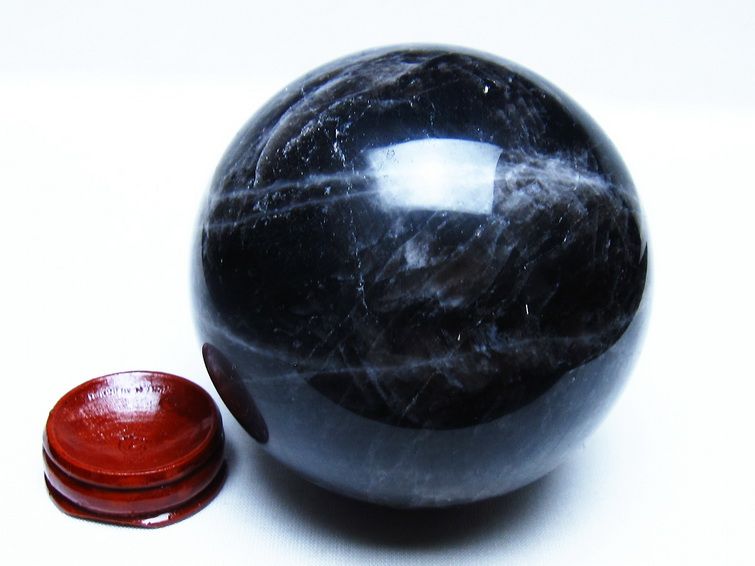 モリオン 黒水晶 丸玉 84mm スフィア 一点物 151-9284 [sold out]