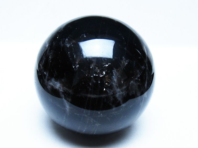 1Kg モリオン 黒水晶 丸玉 89mm スフィア 一点物 151-9287 [sold out]