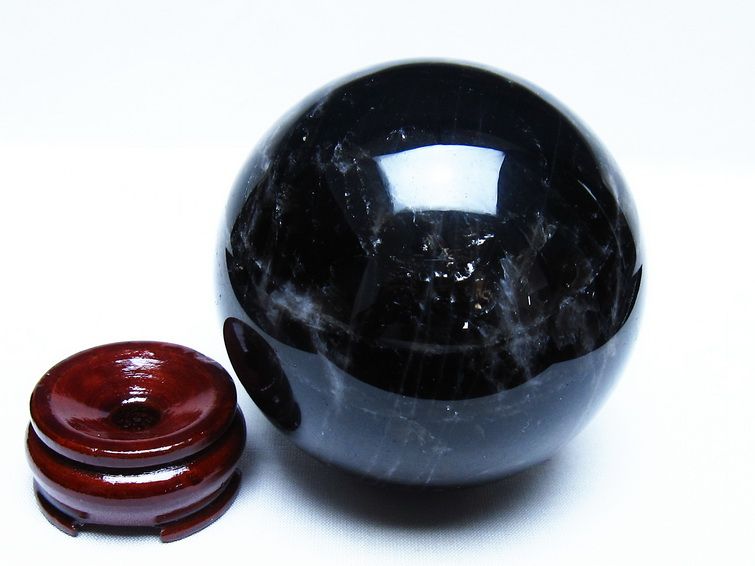 1Kg モリオン 黒水晶 丸玉 89mm スフィア 一点物 151-9287 [sold out]