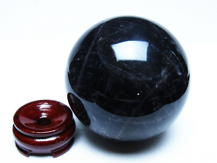 1Kg モリオン 黒水晶 丸玉 90mm スフィア 一点物 151-9290 [sold out]