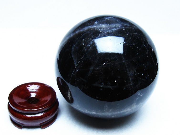 1.1Kg モリオン 黒水晶 丸玉 91mm スフィア 一点物 151-9292 【sold out】