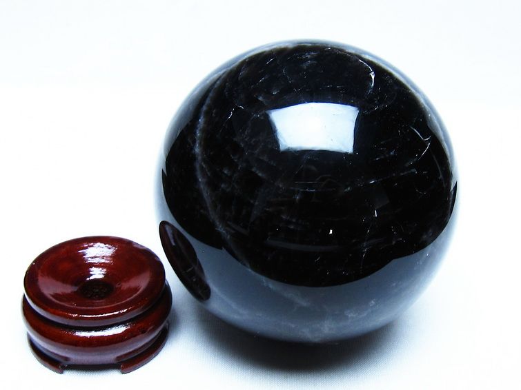1.1Kg モリオン 黒水晶 丸玉 91mm スフィア 一点物 151-9293 [sold out]