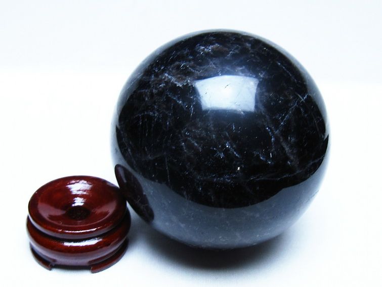 1.2Kg モリオン 黒水晶 丸玉 94mm スフィア 一点物 151-9297 [sold out]