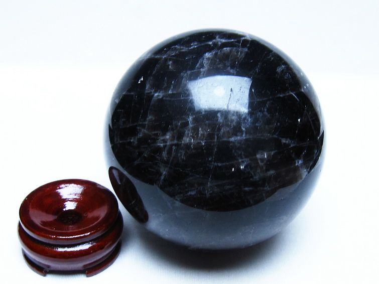 1.2Kg モリオン 黒水晶 丸玉 94mm スフィア 一点物 151-9298 【sold out】