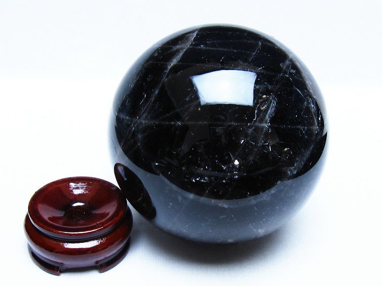 1.3Kg モリオン 黒水晶 丸玉 95mm スフィア 一点物 151-9300 【sold out】