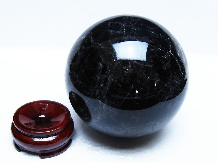 1.2Kg モリオン 黒水晶 丸玉 93mm スフィア 一点物 151-9302