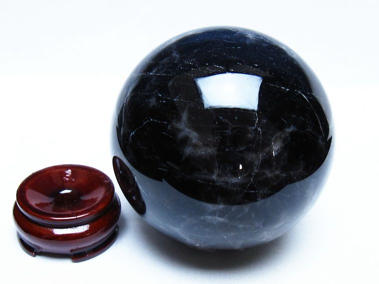 1.2Kg モリオン 黒水晶 丸玉 93mm スフィア 一点物 151-9306 【sold out】