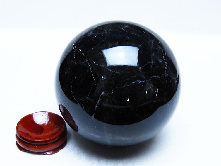 モリオン 黒水晶 丸玉 82mm スフィア 一点物 151-9326 【sold out】
