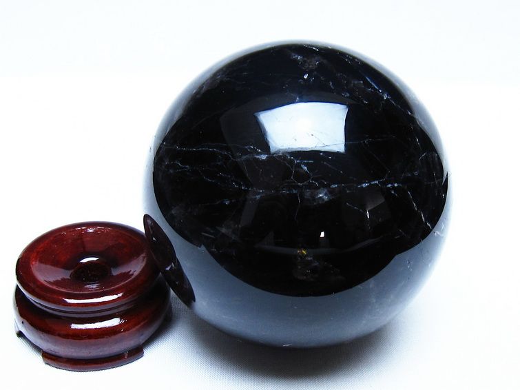 モリオン 黒水晶 丸玉 87mm スフィア 一点物 151-9332 【sold out】