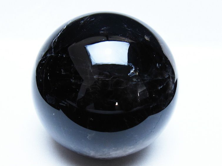 1.1Kg モリオン 黒水晶 丸玉 92mm スフィア 一点物 151-9337