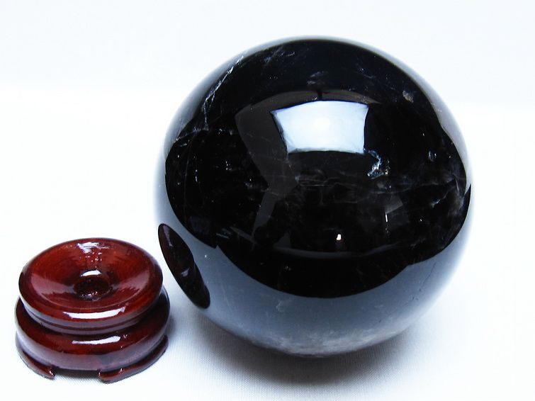 1.1Kg モリオン 黒水晶 丸玉 92mm スフィア 一点物 151-9337