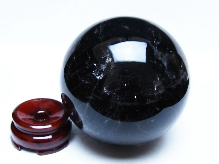 1.2Kg モリオン 黒水晶 丸玉 94mm スフィア 一点物 151-9339