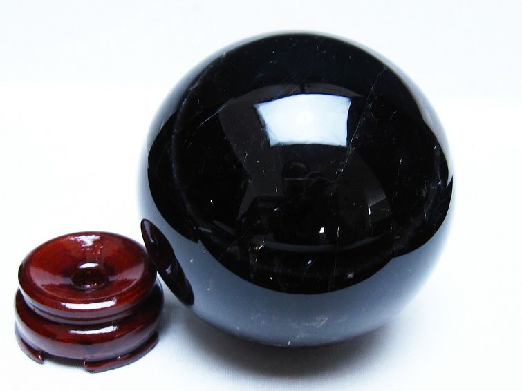 1.2Kg モリオン 黒水晶 丸玉 94mm スフィア 一点物 151-9340 [sold out]