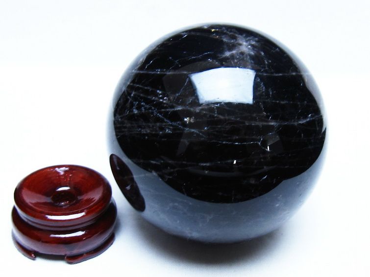 1.2Kg モリオン 黒水晶 丸玉 94mm スフィア 一点物 151-9341