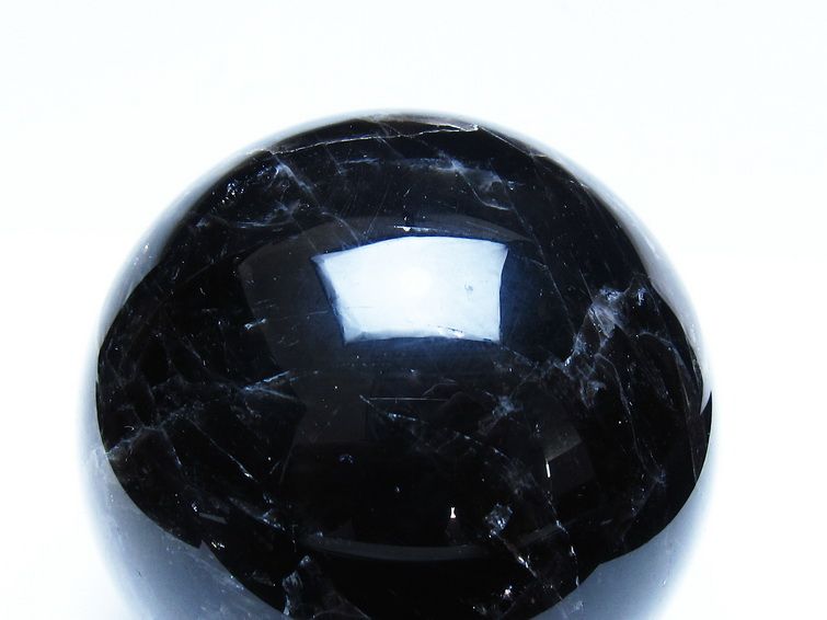 1.3Kg モリオン 黒水晶 丸玉 95mm スフィア 一点物 151-9342