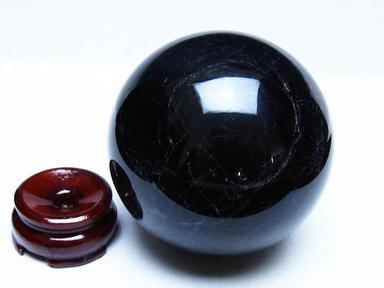 1.2Kg モリオン 黒水晶 丸玉 93mm スフィア 一点物 151-9344