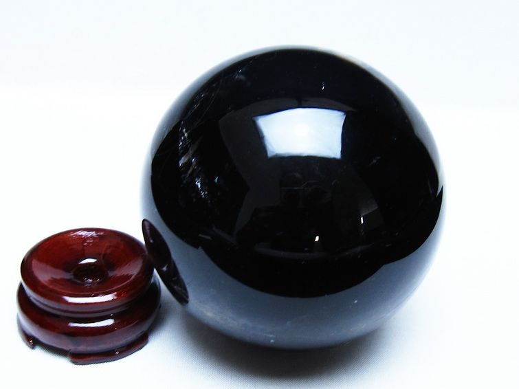 1.2Kg モリオン 黒水晶 丸玉 93mm スフィア 一点物 151-9345 【sold out】
