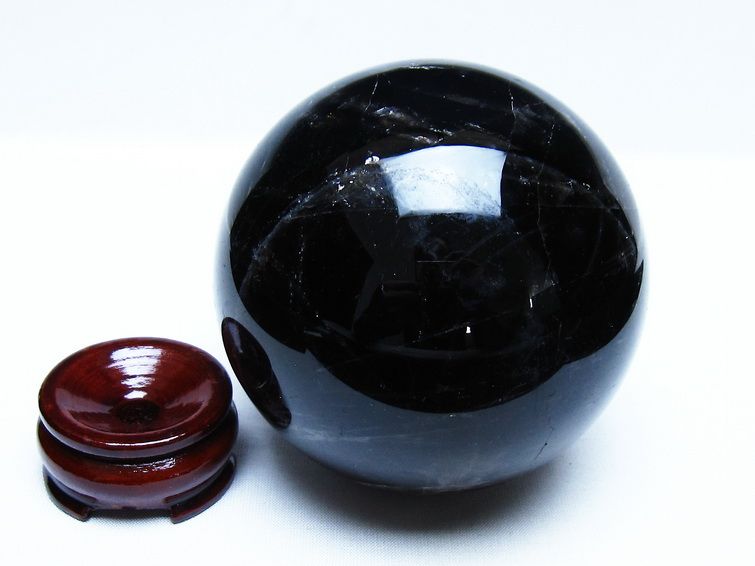 1.2Kg モリオン 黒水晶 丸玉 93mm スフィア 一点物 151-9348