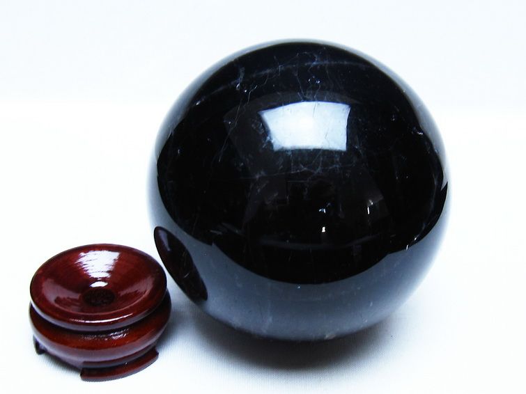 1.2Kg モリオン 黒水晶 丸玉 93mm スフィア 一点物 151-9349