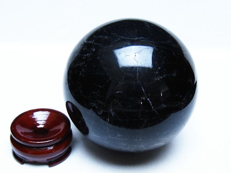1.2Kg モリオン 黒水晶 丸玉 94mm スフィア 一点物 151-9352