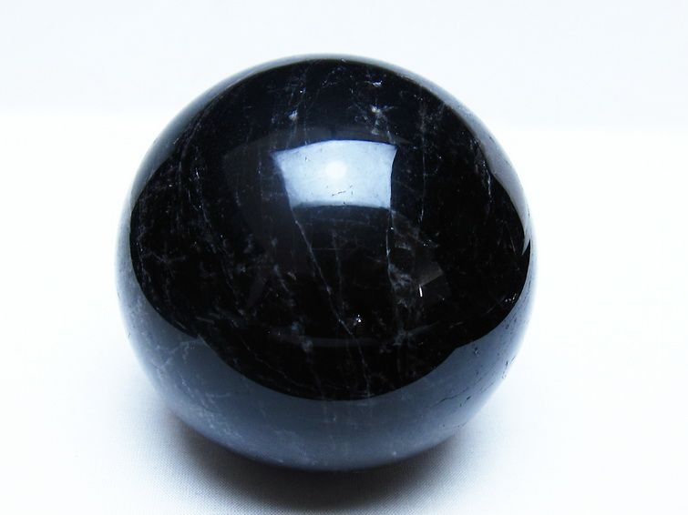 1.1Kg モリオン 黒水晶 丸玉 90mm スフィア 一点物 151-9355