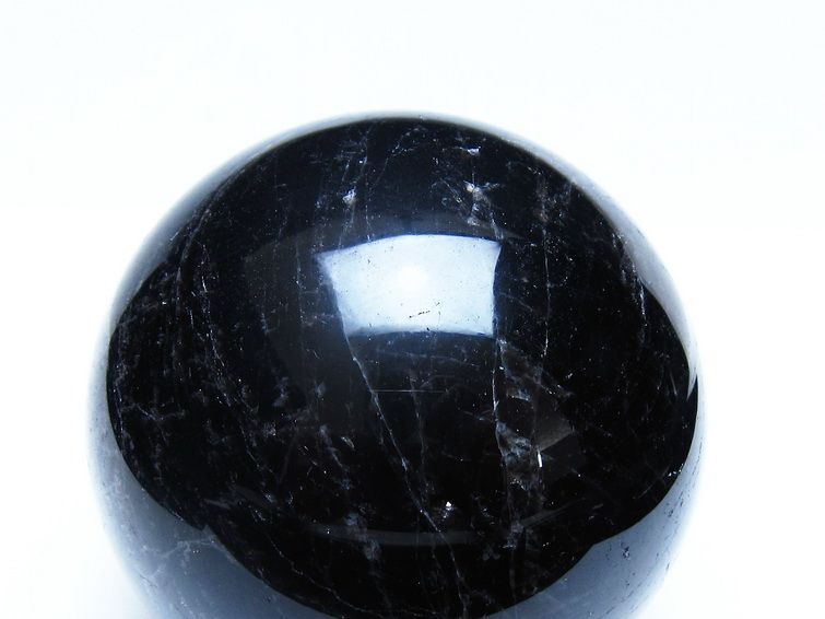 1.1Kg モリオン 黒水晶 丸玉 90mm スフィア 一点物 151-9355