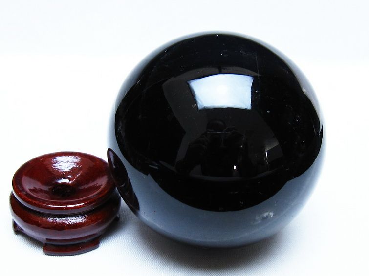モリオン 黒水晶 丸玉 85mm スフィア 一点物 151-9367 【sold out】