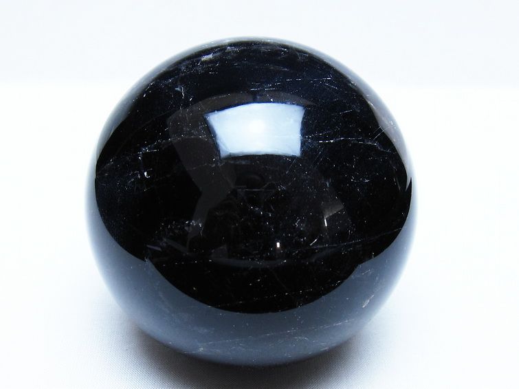 モリオン 黒水晶 丸玉 88mm スフィア 一点物 151-9368