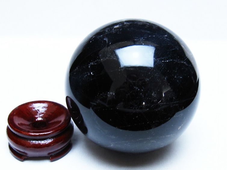 希少　高品質　ブラックルチルスフィア　透明度　水晶　丸玉　黒水晶 モリオン 黒水晶 丸玉 88mm スフィア 一点物 151-9368 – 天然石
