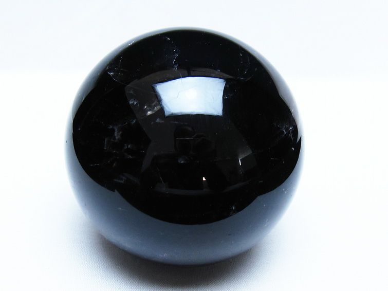 1.3Kg モリオン 黒水晶 丸玉 95mm スフィア 一点物 151-9371