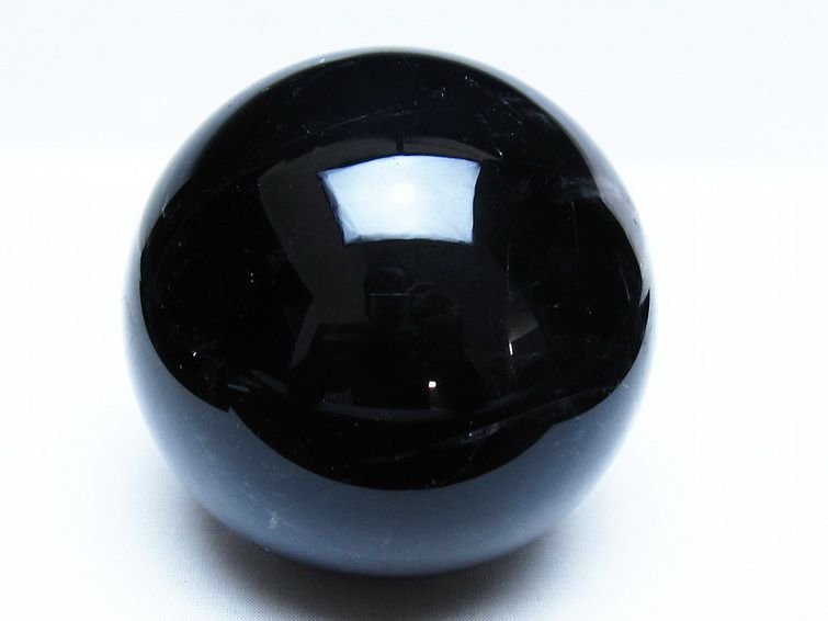 1.3Kg モリオン 黒水晶 丸玉 97mm スフィア 一点物 151-9379